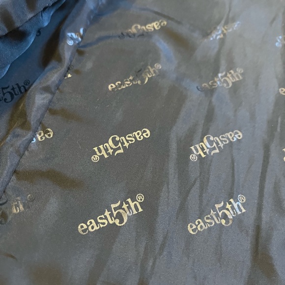 Nice! East 5th genuine leather black coat jacket women’s large button down - Picture 2 of 16